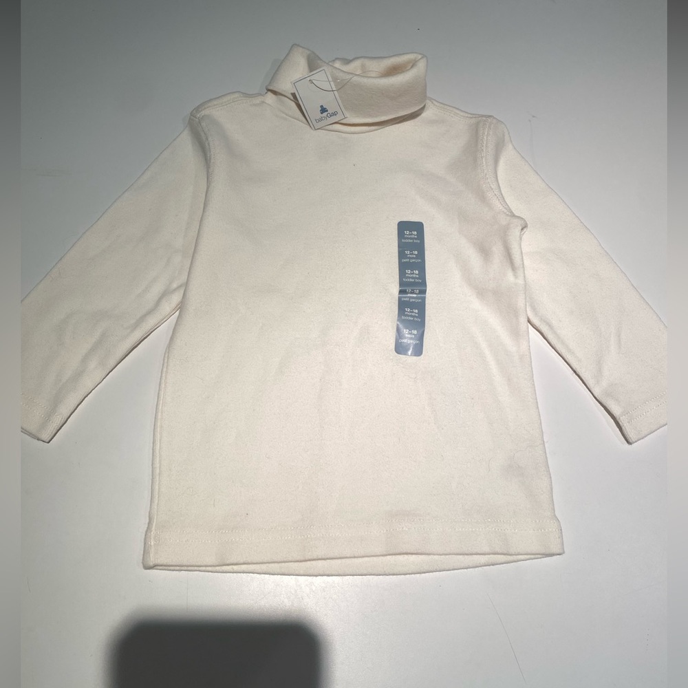 2 for $10 - Gap white Turtleneck Long Sleeve Shirt 12-18M NWT Baby Top